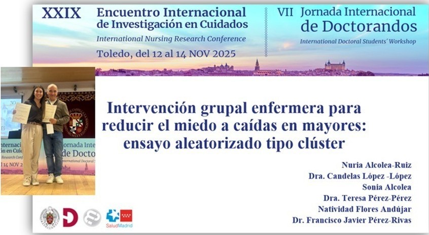 Profesores de la FEFyP premiados en el Congreso INVESTEN por una intervención de Enfermería Comunitaria